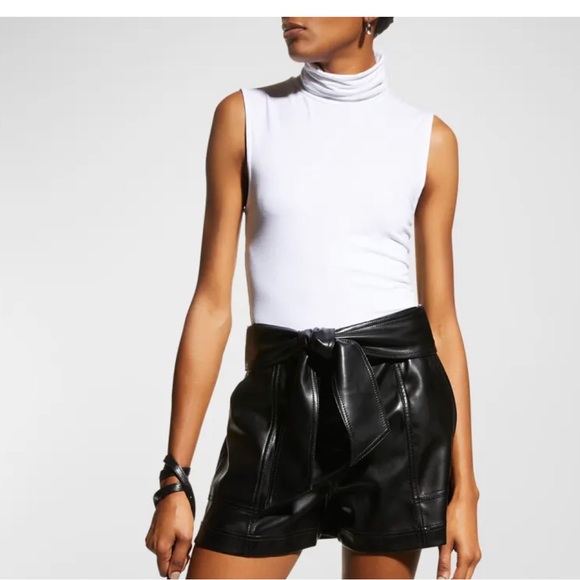 Neiman Marcus Tops - NEIMAN MARCUS: Soft Touch Sleeveless Stretch Turtleneck- M, White